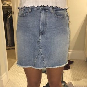 Denim mini skirt